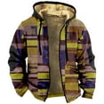 thumbnail image 1 of Mens Winter Jacket Sherpa Lined With Hood Warm Fleece Zipper Hoodie Light Green XXL, 1 of 5