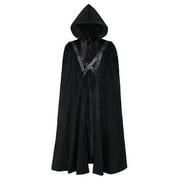 Mens Winter Jackets Hooded Robe Cape Beautiful Velvet Cape Stage Perforce Winter Coats for Men