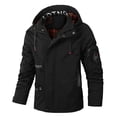 thumbnail image 1 of Mens Winter Jackets Thermal Waterproof Windproof Jacket Hooded Winter Snow Coat with Multiple Pockets Lightweight Solid Color Relaxed Fit Jackets for Men, 1 of 5