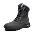 thumbnail image 1 of Mens Winter Snow Boots Warm Fur Lined Non-Slip Lightweight Comfortable Casual Outdoor Hiking Boots Gray 9.5 US, 1 of 7