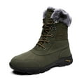 thumbnail image 1 of Mens Winter Snow Boots Warm Fur Lined Non-Slip Lightweight Comfortable Casual Outdoor Hiking Boots Green 8.5 US, 1 of 7