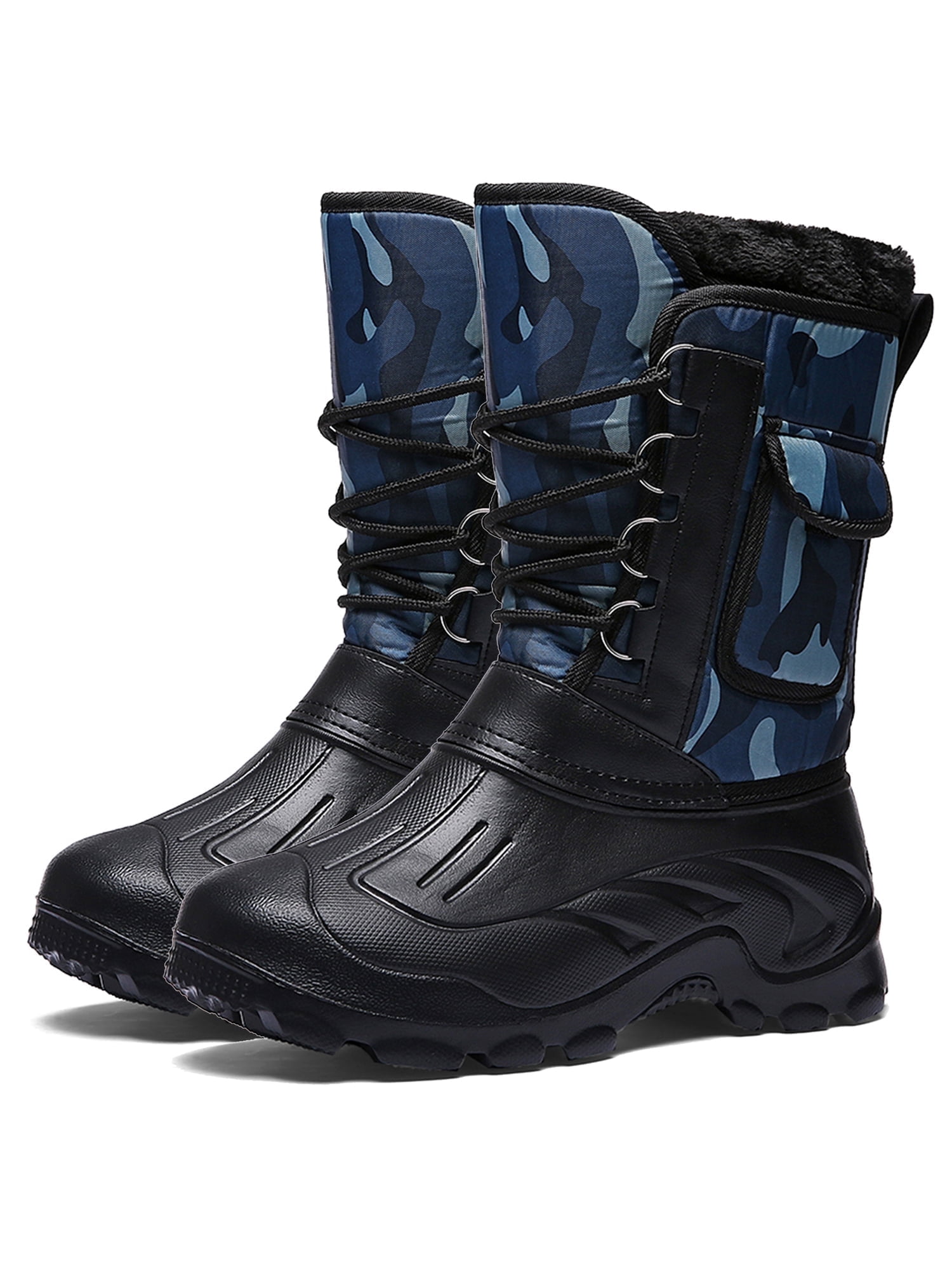 Mens Winter Snow Boots Warm Shoes Lightweight Outdoor Water Resistant Hiking Boots for Men