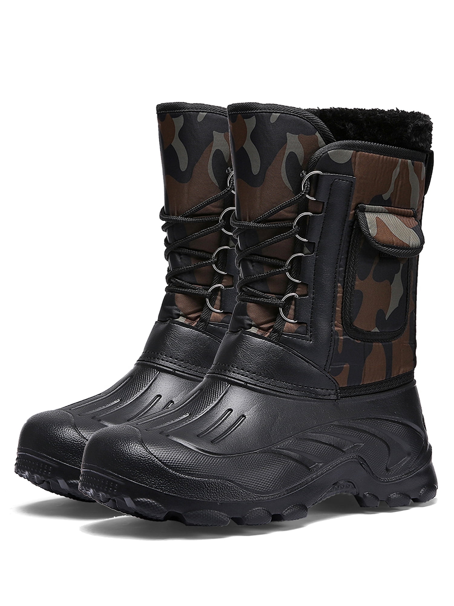 Mens Winter Snow Boots Warm Shoes Lightweight Outdoor Water Resistant Hiking Boots for Men