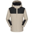 thumbnail image 1 of Mens Winter Sports Coats Athletic Casual Windbreaker Jacket Full Zipper Long Sleeve Hooded Outerwear with Pockets, 1 of 3
