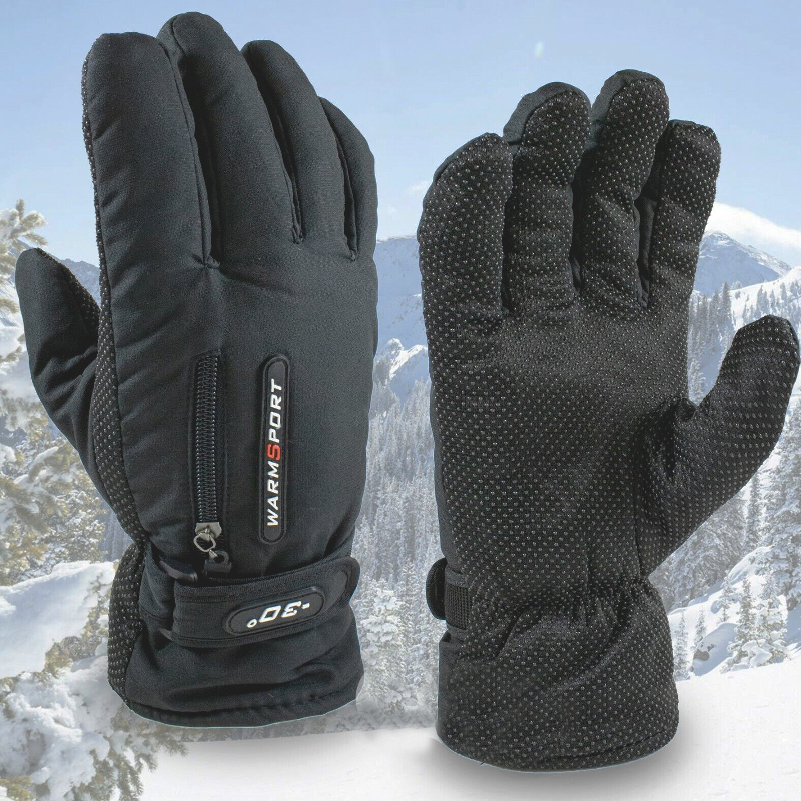 Men s Cold Weather Insulated Gloves With Non Slip Grip Fleece Lined Men s Cold Weather Insulated Gloves With Non Slip Grip Fleece Lined