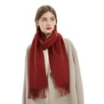 thumbnail image 1 of Mens Winter Warm Long Soft Scarf Plaid Tassel Scarf for Men Soft Classic Scarves 72x12inch, 1 of 5