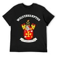 thumbnail image 1 of Mens Wolverhampton T-shirt Coat of arms Tee Flag souvenir T-Shirt Black, 1 of 5