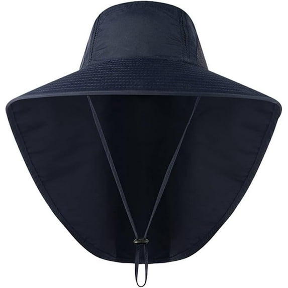 Mens/Woman UPF 50+ Sun Protection Safari Cap Wide Brim Fishing Hiking Hat with Neck Flap for Garden Work,travelling, camping, or other working outside