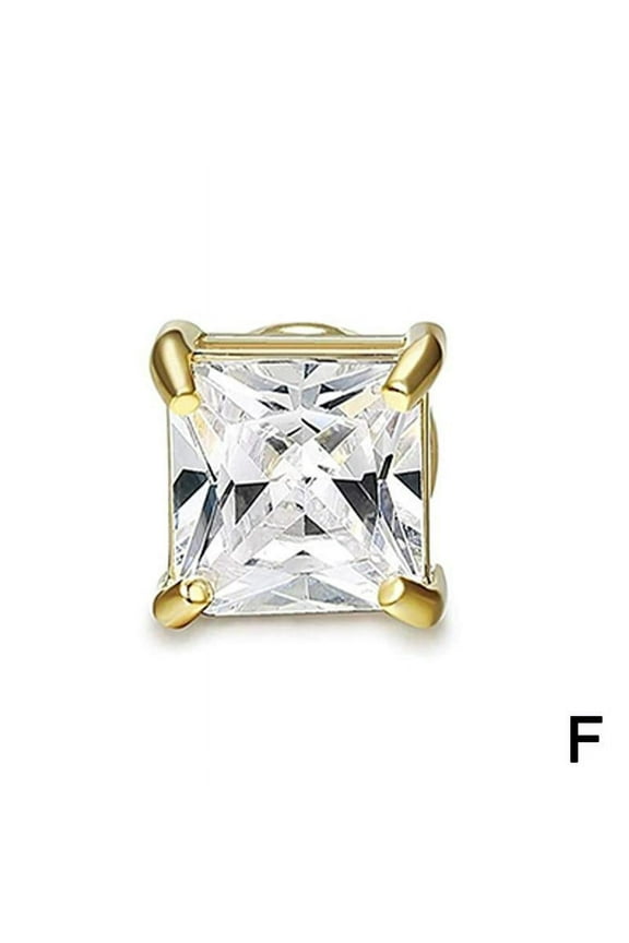 Mens & Women Clip On Earrings Non-Piercing Zircon Magnetic Ear Crystal Stud Nice J2H6