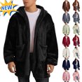 thumbnail image 1 of Mens and Women Fleece Jacket Sherpa Lined Zip Up Hoodie Warm Plush Winter Coat Casual Soft Outerwear for Cold Weather Fall Long Sleeve Hoodless Outwear Sweatshirt Jackets, 1 of 9