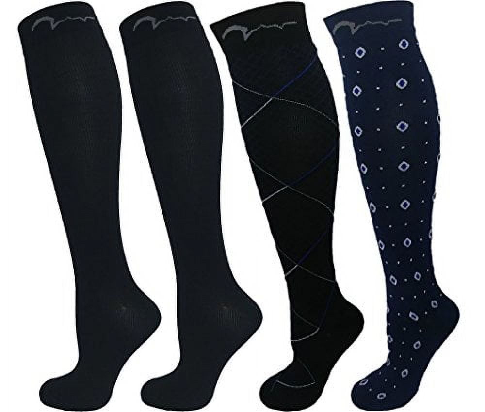 6 Pairs Compression Socks Knee High 20-30 MmHg Graduated Unisex S-XL Copper Support