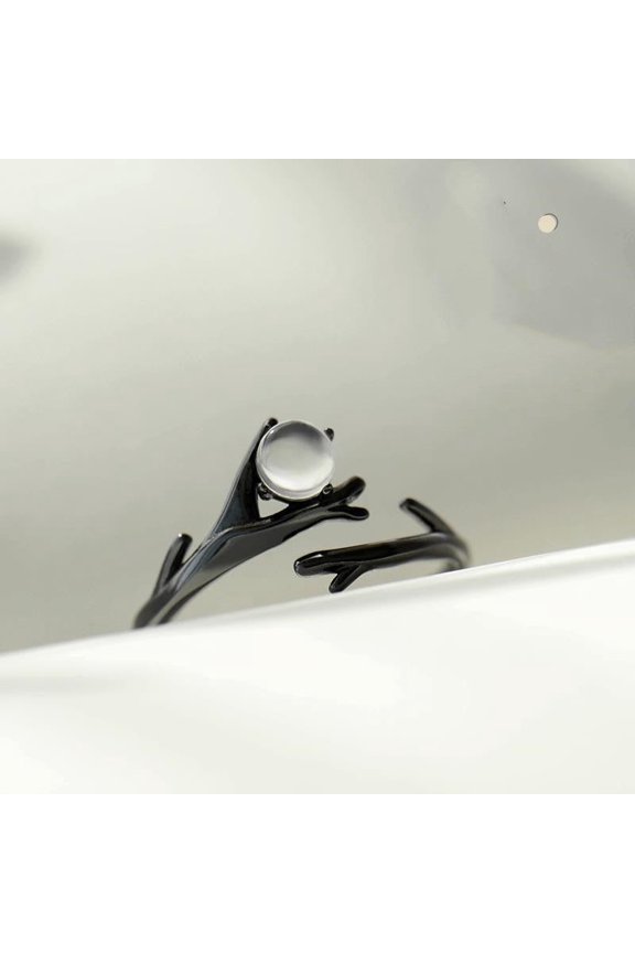 Mens Womens Adjustable Opening 925 Sterling Silver Moon Forest Leaves Ring Gift Engagement Anniversary Gift For Lovers