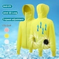 thumbnail image 1 of Mens & Womens Air-Conditioning Jackets with Hood and USB-Rechargeable Fan Sun Protection Hoodies Long Sleeve Solid Cooling Coats Summer, 1 of 4