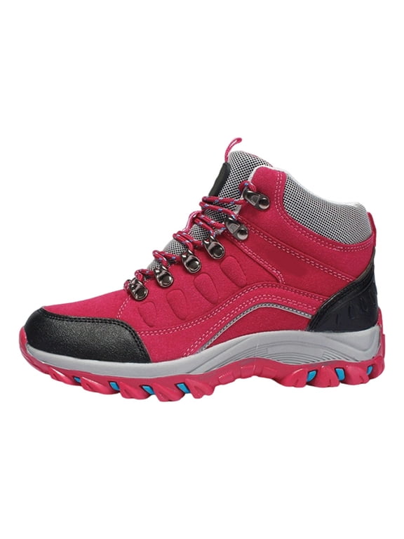 Mens And Womens Anti And Wear Resistant Lace Up Hiking Boots Comfortable And Breathable Walking Boots Rubber Soles Scenic Spots Tourist Boots Couple Park Walking Boots Rock Climbing Boots
