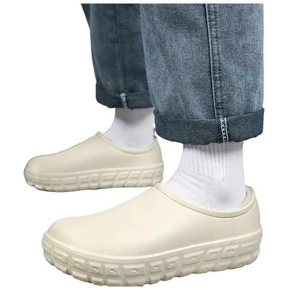 Mens Womens Armadillo Chef Shoes Non Slip Fleece Winter Garden Work Shoes Waterproof Nursing Clogs Footwear