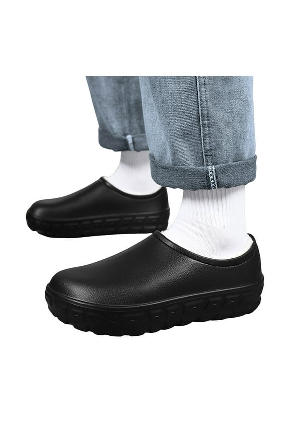 Mens Womens Armadillo Chef Shoes Non Slip Fleece Winter Garden Work Shoes Waterproof Nursing Clogs Footwear