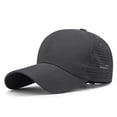 thumbnail image 1 of Mens Womens Baseball Cap Solid Color Baseball Cap Outdoor Sports Casual Sun Protection Dad Hat Dark Gray, 1 of 3