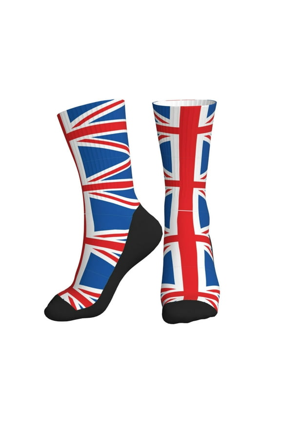 Mens Womens British Flag Hiker Cushion Crew Socks
