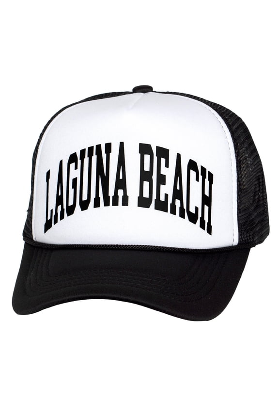 Mens Womens California Trucker Hats - Varsity Snapback Cap, Laguna Beach