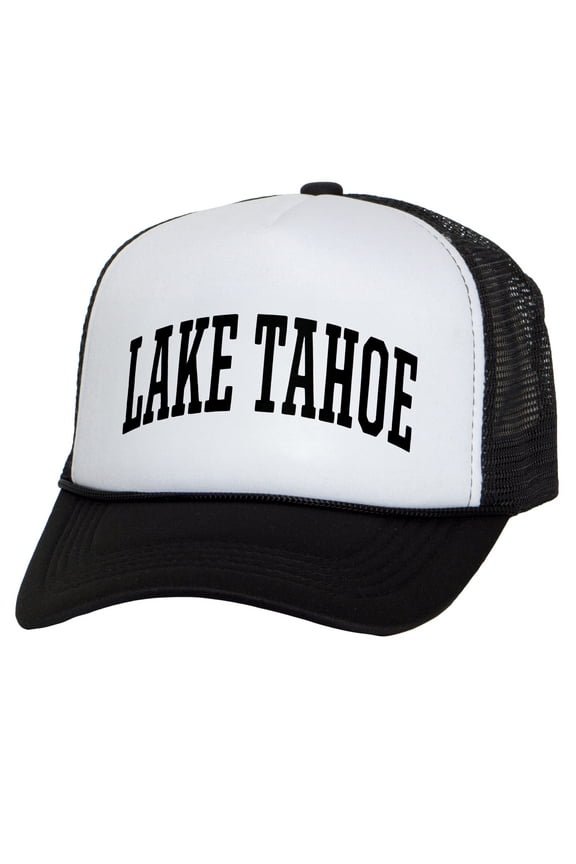 Mens Womens California Trucker Hats - Varsity Snapback Cap, Lake Tahoe