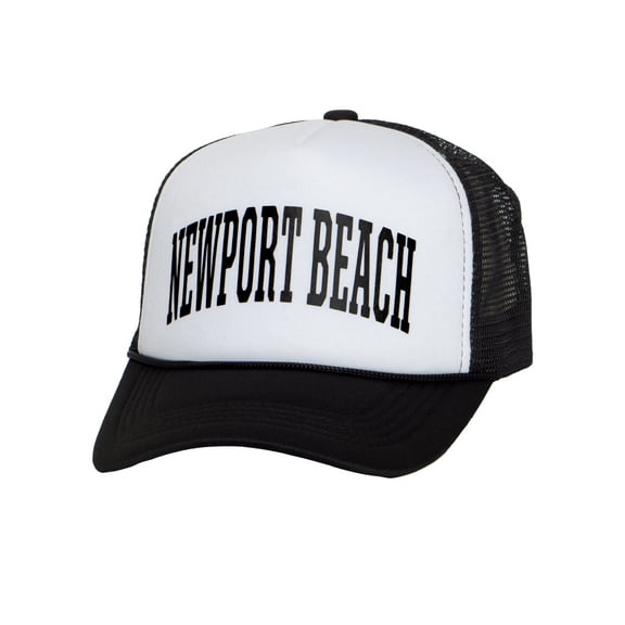 Mens Womens California Trucker Hats - Varsity Snapback Cap, Newport Beach