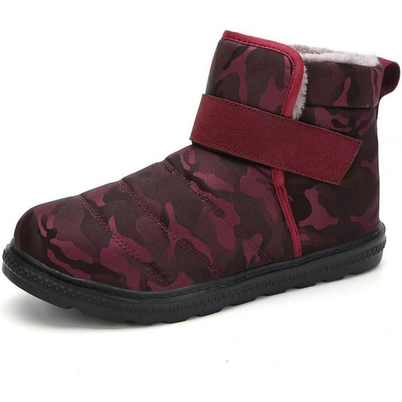 Mens Womens Camouflage Wide Casual Winter Boots for Snow Walking Working