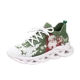 thumbnail image 1 of Mens Womens Christmas Themed Running Sneakers, Festive Sports Shoes with Santa Claus Design Breathable Athletic Tennis Shoes,36, 1 of 7
