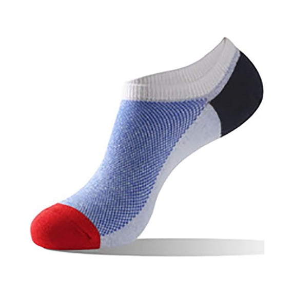 Mens & Womens Cotton Socks Ankle Big & Tall Plus Size Low-Cut Breathable Color-Block Non-Slip Athletic Sports Running Hiking No Show Sock