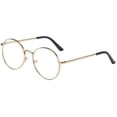 thumbnail image 1 of Mens Womens Fashion Round Retro Metal Frame Clear Lens Eye Glasses Circle, 1 of 2