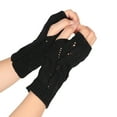 thumbnail image 1 of Mens Womens Gloves Gloves for Cold Weather Casual Solid Knit Fingerless Mittens for Daily Use Warm Textured Handwear Comfortable Wrist Winter, 1 of 3