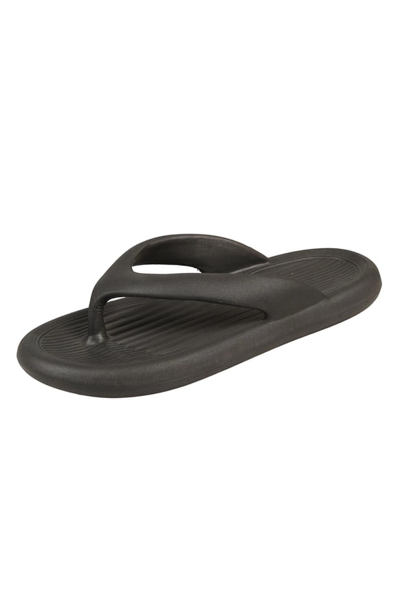 Mens & Womens Gray EVA Flip Flops - Thick Sole Cushioned Sandals, Waterproof Non-Slip Foam Slides for Pool, Beach, Shower Comfort,Size 7.5-8.5