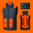 thumbnail image 1 of Mens Womens Heated Gilet - USB Rechargeable Heated Vest | Fleece Heat Body Warmer for Men Women Navy XXXL, 1 of 3