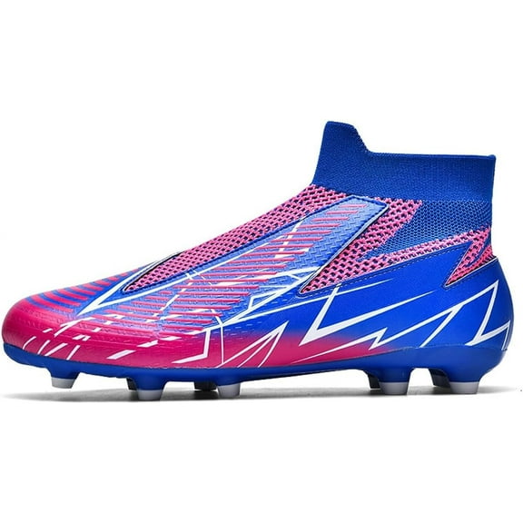 Mens Womens High-Top Soccer Cleats, Teen Football Training Shoes, FG/TF Athletic Shoes Competition & Training for Boys and Girls