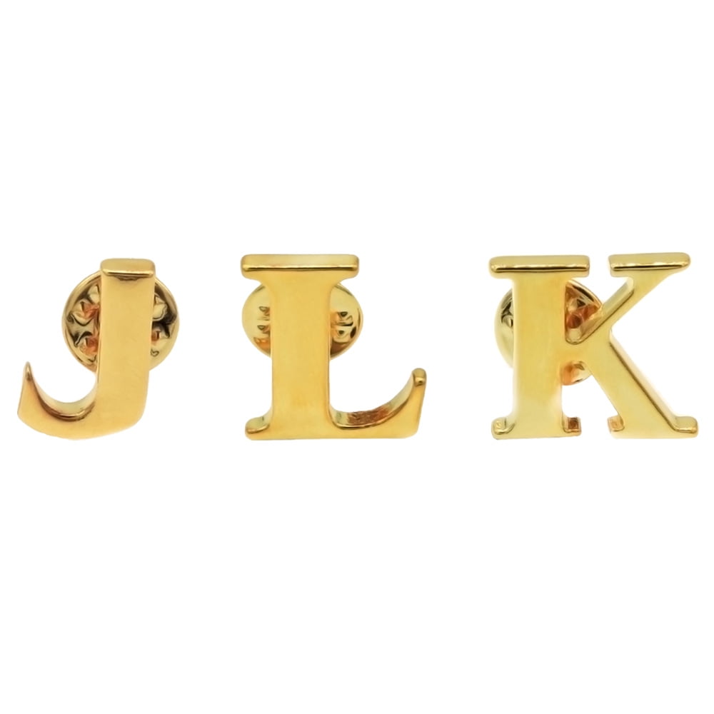 Mens Womens Initial Alphabet Letter Pins Collar Badge Brooches for ...