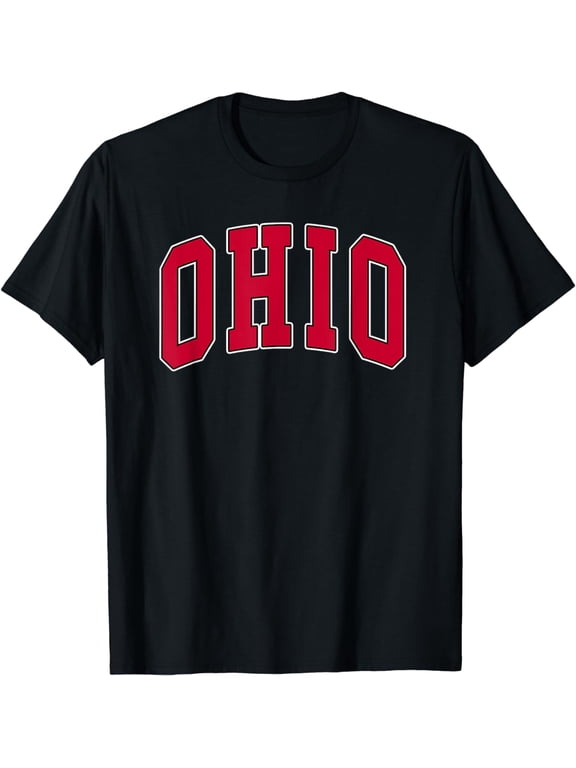 Mens Womens Kids Ohio Classic Font State Name Design T-Shirt