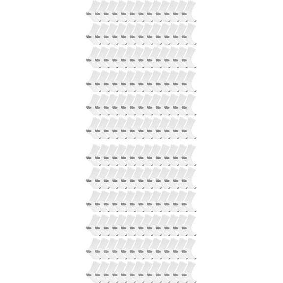 Mens & Womens Lightweight Cotton Crew Socks Bulk, Homeless Donation Cheap, Wholesale Sock (144 Pairs White Mens/Gray Heel and Toe)