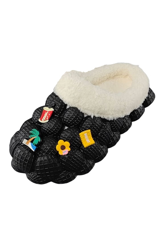 Mens Womens Lined Clogs Unisex Winter Fleece Walking Garden Shoes Breathable Non Slip House Slippers Indoor Outdoor Mules Footwear