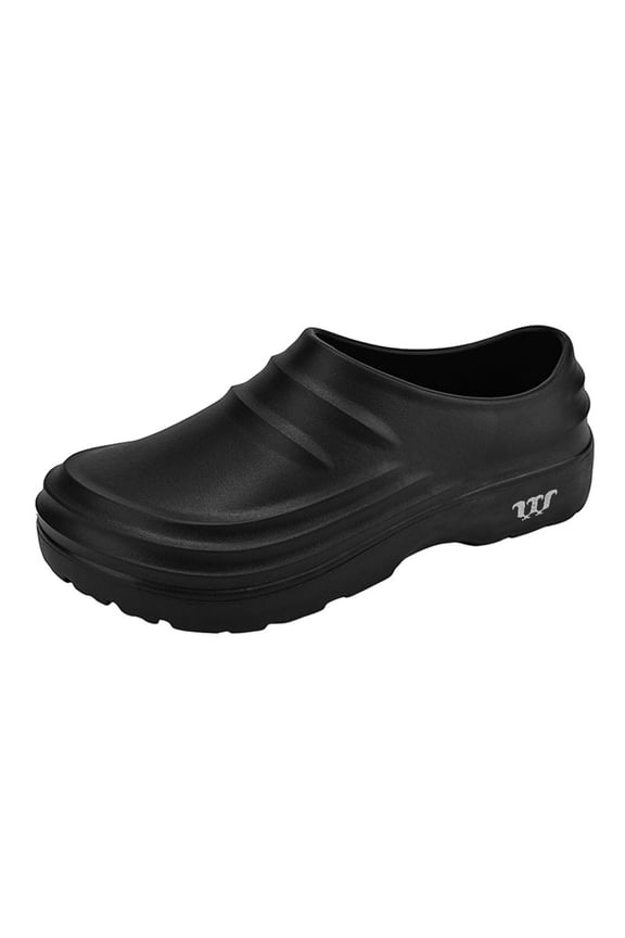 Mens Womens Non Slip Work Shoes Close Toe Rubber Kitchen Chef Shoes Comfortable Slip On Clogs Beach Shoes Black Size 9