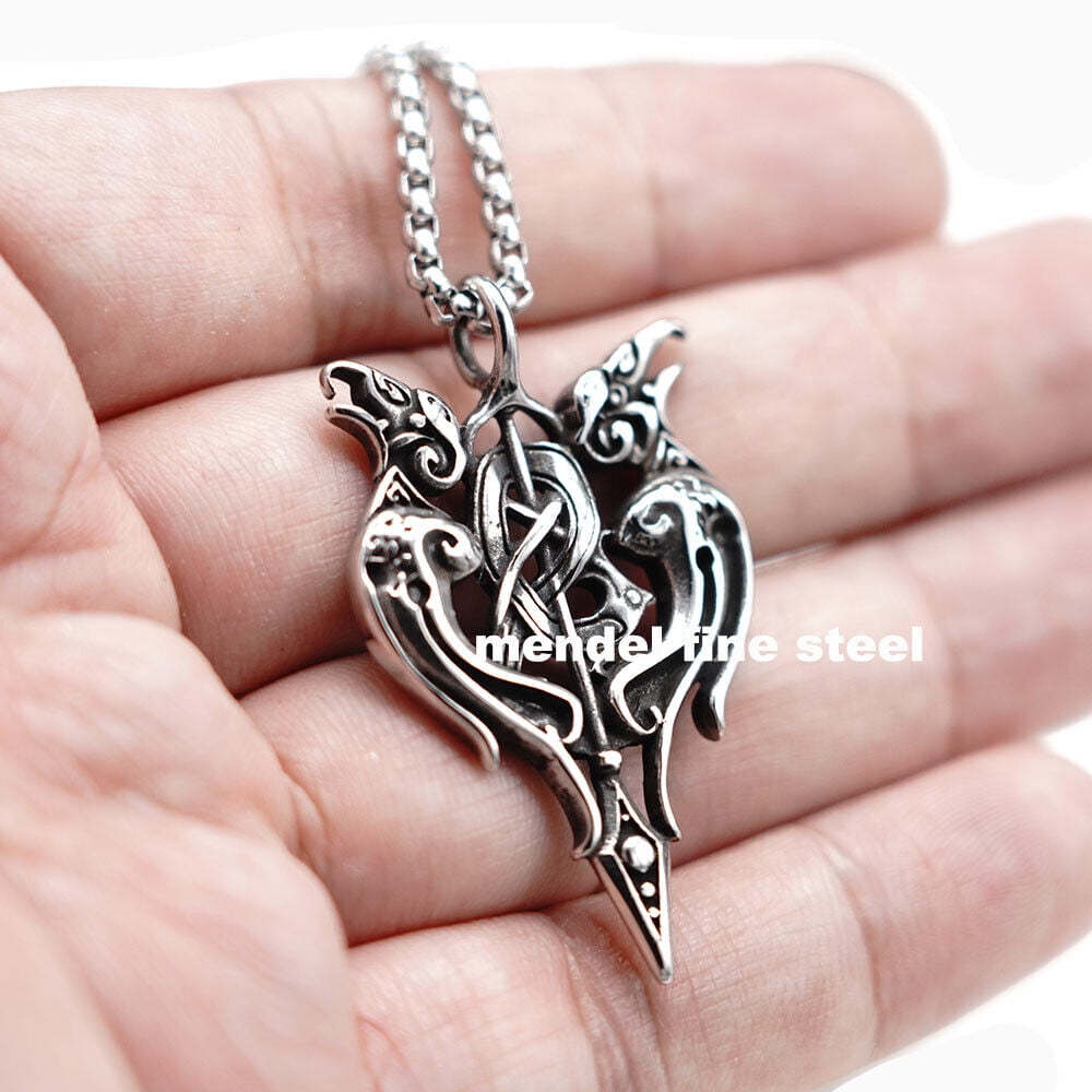Cheap Celtic Knot Stainless Steel Triangle Leaf Pendant Necklace Men Women  Protection Amulet Amulet Jewelry | Joom