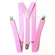 COOOL Mens / Womens One Size Suspenders Adjustable, Lt Pink