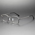 thumbnail image 1 of Mens Womens Pure Titanium Glasses Frame Rectangle Retro Eyeglasses Frame, 1 of 2