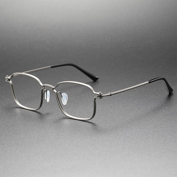 Mens Womens Pure Titanium Glasses Frame Rectangle Retro Eyeglasses Frame