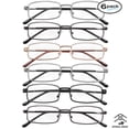 thumbnail image 1 of Mens Womens Reading Glasses 6 PACK Metal Frame Spring Hinge Readers All Powers Value Pack, 1 of 5