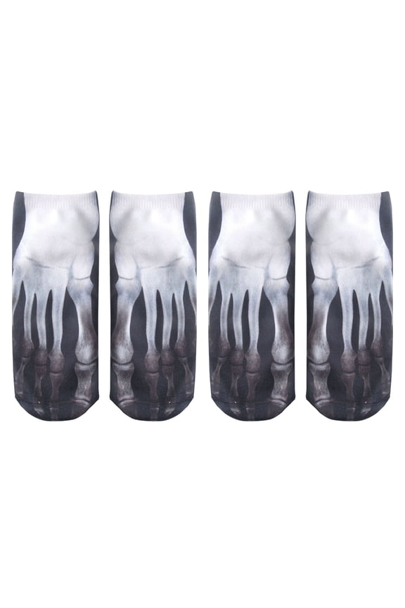 Mens Womens Socks 2 Pairs 3D Manicure Print Funny Socks Pilates Socks Compression Socks Men