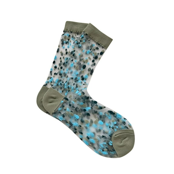 Mens Womens Socks Dot Glass Thin Socks Dot Medium Tube Socks Transparent Socks Fuzzy Socks