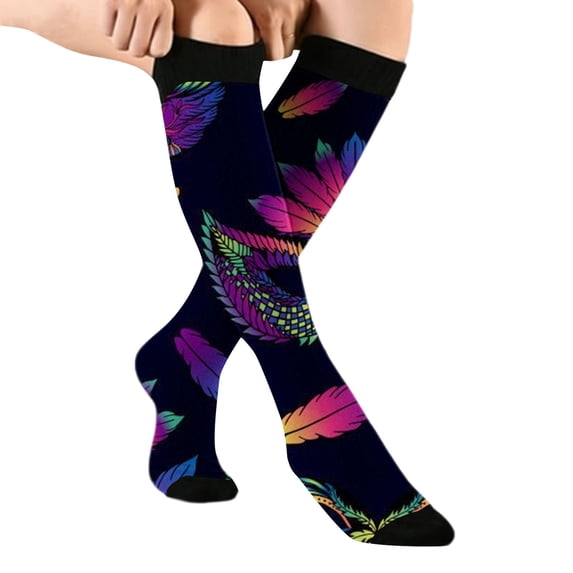 Mens Womens Socks Women Cotton Hiking Socks Compression Socks Men Solid Color Pilates Socks for Outdoor Activities