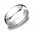 thumbnail image 1 of Mens Womens Solid 14K White Gold Plain Wedding Ring Band Comfort Fit 7MM size 9, 1 of 1