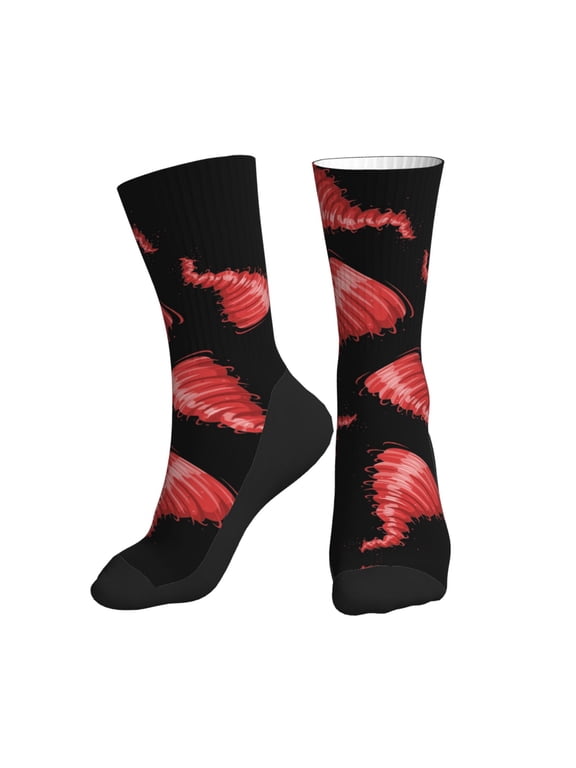 Mens Womens Tornado Funny Funky Crazy Novelty Colorful Dress Socks