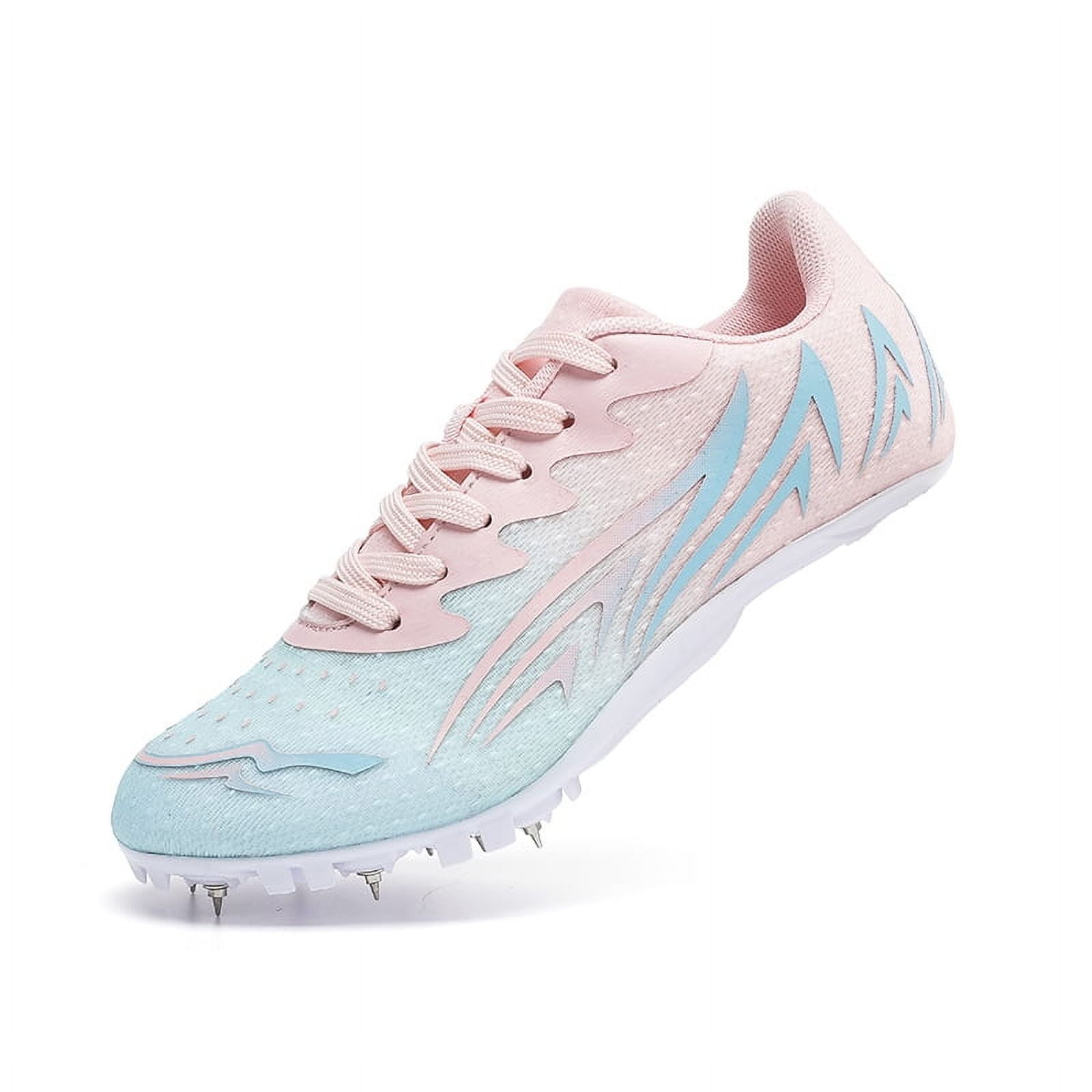 Mens Womens Track and Field Shoes Sprint Sport Sneakers Mesh Breathable Professional Running Nail Spikes Shoes