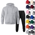 thumbnail image 1 of Mens Womens Tracksuit 2 Piece Hooded Sweatshirt and Sweatpants Set Casual Athletic Suits with Pockets 2XL, 1 of 6